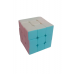 2 Adet 3x3 Zeka Sabır Küpü Karbon Fiber ve Pastel Renkli Profesyonel Speed Cube