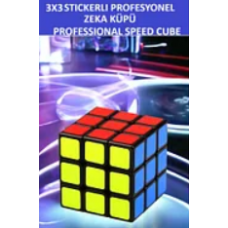 3X3X3 PROFESSIONAL SPEED CUBE STICKERLI - STICKERLI PROFESYONEL RUBİK ZEKA SABIR KÜPÜ