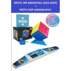 Moyu 3m Profesyonel Speed Cube Ve Moyu Küp Zamanlayıcı Seti-3x3 Rubik Zeka Küpü Ve Zamanlayıcı