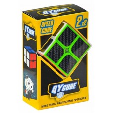 QY 2X2 KARBON FIBER PROFESYONEL SPEED CUBE  -RUBIK 2X2 ZEKA SABIR KÜPÜ