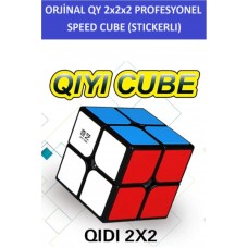 QY 2X2 STICKERLI PROFESYONEL SPEED CUBE  -RUBIK 2X2 ZEKA SABIR KÜPÜ
