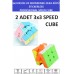 2 Adet 3x3 Rubik Zeka Sabır Küpü Neon Ve Pastel Renkli Profesyonel Speed Cube