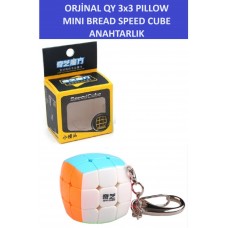 QY PROFESYONEL PILLOW BREAD SPEED CUBE  ANAHTARLIK - RUBİK PILLOW BREAD ZEKA SABIR KÜPÜ ANAHTARLIK-