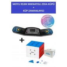 Moyu Rs3m Profesyonel Speed Cube Ve Küp Zamanlayıcı Seti - 3x3 Rubik Zeka Sabır Küpü Ve Zamanlayıcı