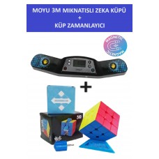 Moyu 3m Profesyonel Speed Cube Ve Küp Zamanlayıcı Seti - 3x3 Rubik Zeka Sabır Küpü Ve Zamanlayıcı