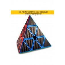 3x3 PYRAMINX KARBON FIBER  STICKERLI PROFESYONEL SPEED CUBE -3X3 ZEKA SABIR KÜPÜ -