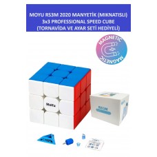 3x3 Mıknatıslı Manyetik Zeka Küpü - Moyu Rs3m Profesyonel Speed Cube - 3x3 Rubik Zeka Sabır Küpü -
