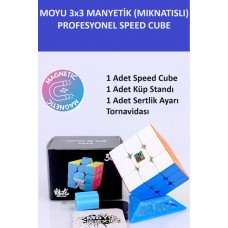 3x3 Mıknatıslı Manyetik Zeka Küpü - Moyu Profesyonel Speed Cube - 3x3 Zeka Sabır Küpü -